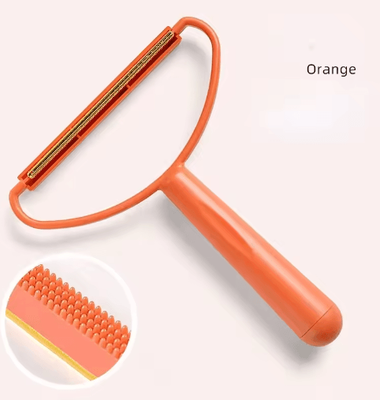 Inspire Picks Portable Double Sided Silicone Pet Hair Remover Brush Reusable Grooming & Fabric Cleaner orange