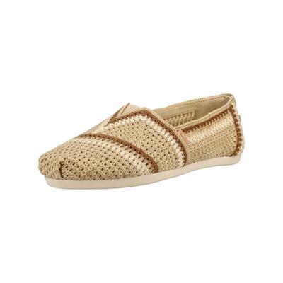 Slipper TOMS "TOMS Slipper Textil", Damen, Gr. 39, beige (dunkelbeige), Textil, Schuhe Slipper