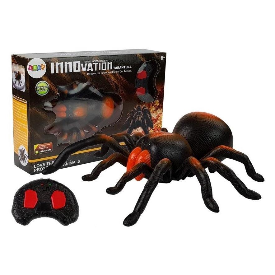 Lean Toys Riesige batteriebetriebene Spinnen-Fernbedienung R/C Schwarz Orange (25237082)