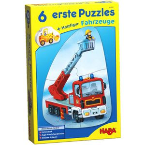 Haba Puzzle 1303311001 6 erste Puzzles - Fahrzeuge, 6x 2 Teile, ab 2 Jahre