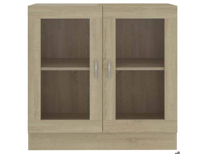 Bibliothèque SOLOMOON CHIC Armoire à vitrine - Meuble de salon - Chêne sonoma 82 5x30 5x80cm Bois d'ingénierie BB179