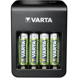 Varta Ladegerät LCD Plug Charger+ inkl. 4xAA (4 Stk., AAA), Akku Ladegerät