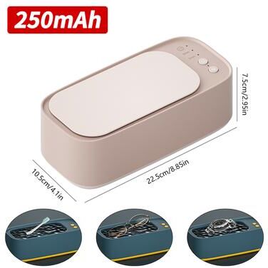 Discount Dollar Deals Ultrasonic High Frequency Vibration Cleaners, Gear Degree Cleaning Machine For Jewelry, Pacifier, Makeup Tool, Eyeglasse pink