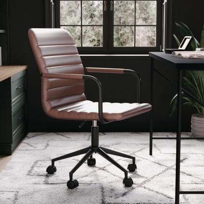 Martha Stewart Upholstered Swivel Office Chair