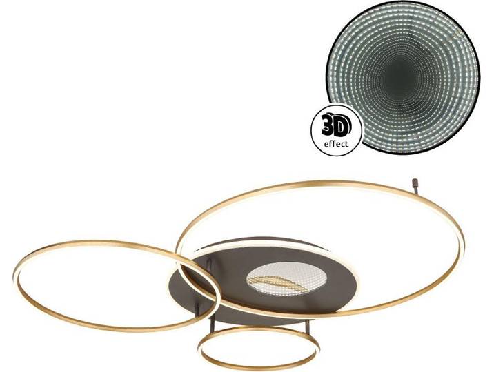 Globo Lighting Plafonnier aluminium brossé or mat\, LED