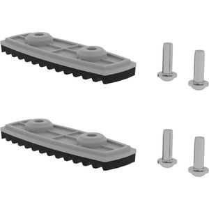 MUNK Leiterfußplatte 19210, Standard, für Holmhöhe 85mm & 98mm, 2 Stück