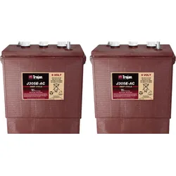 2x Traktionsbatterie Trojan J305E-AC 6V 305Ah Deep Cycle EUTR-Anschluss