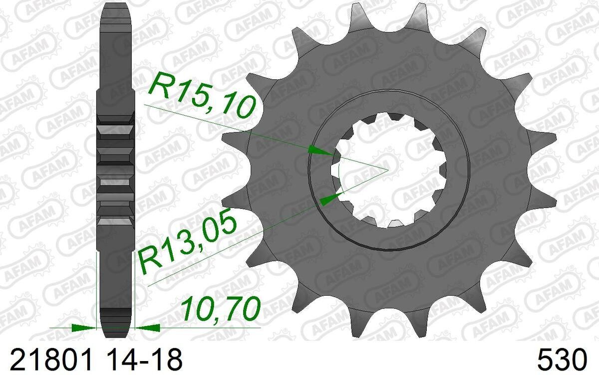 AFAM 21801-17 Chain Pinion