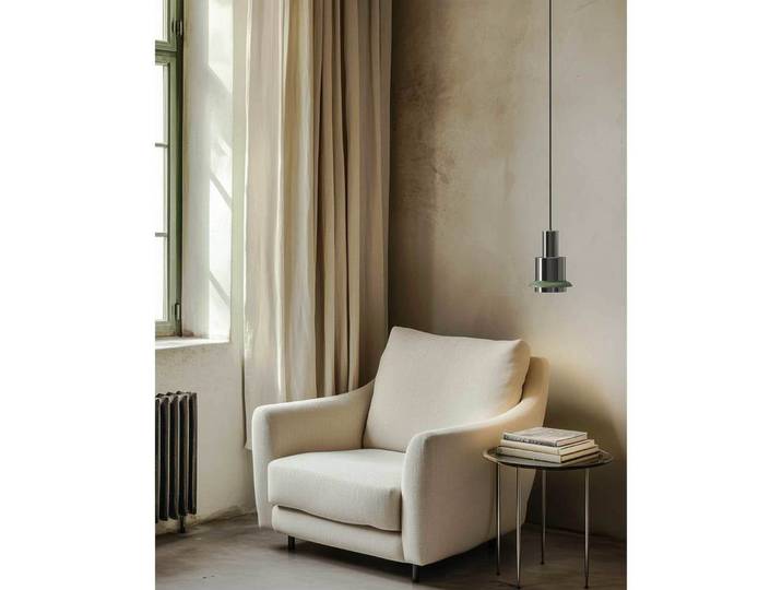 Chaumont Suspension Ø19xH28 Nickel/Green - DCW - Salon / séjour - Métal