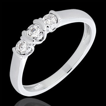 Edenly Diamantring Trilogie Spange WeiÃŸgold