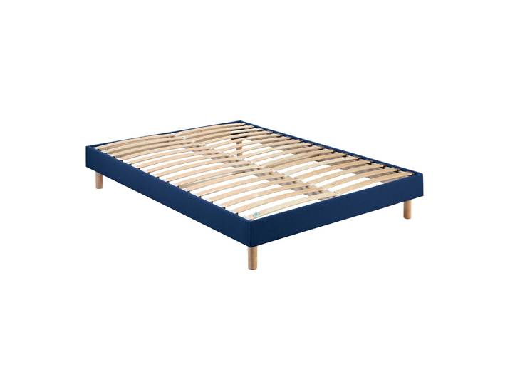 Sommier en kit déco bleu nuit - Merinos 140x200