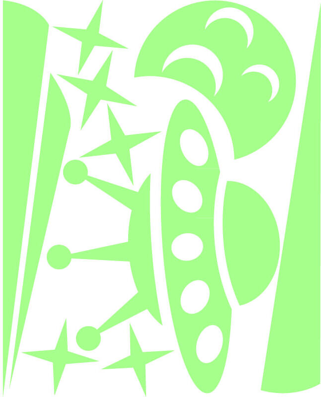 Ambiance-sticker Sticker Phosphorescent soucoupe volante