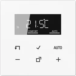 Jung Raumtemperaturregler mit Display Standard (Echtglasfront alpinweiß)