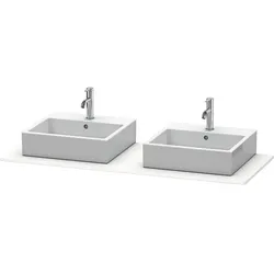 Duravit XSquare Konsole XS063GB1818 140x55cm, mit zwei Ausschnitten, weiß matt