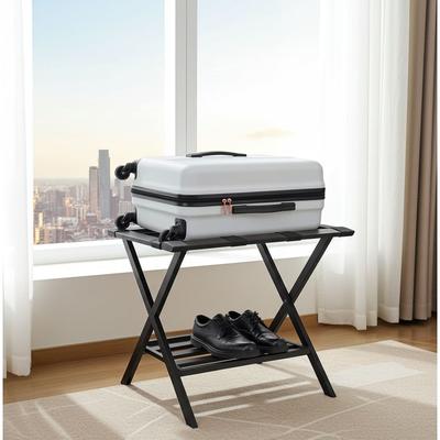 Fairway Avenue Home Bamboo Folding Luggage Rack