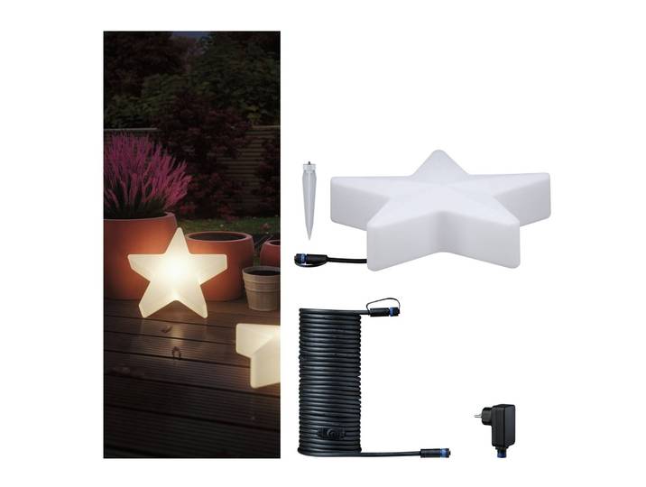 Paulmann Smart LED Kerst set Plug & Shine Star 10m kabel Star, dimbaar, wit / opaal, Kunststof, Modern