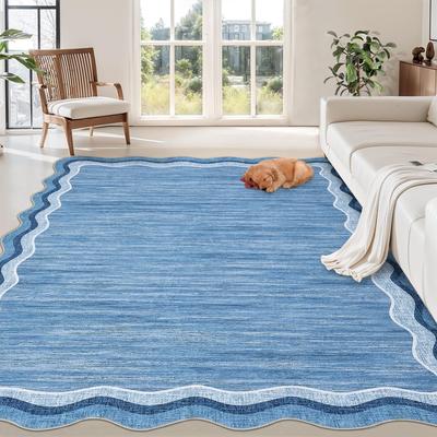 Garvee Modern Waves Scalloped Area Rug