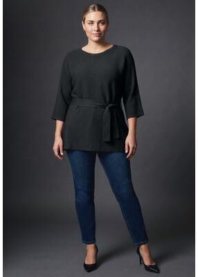 Plus Size Women's Priscilla Peplum Sweater by Avenue in Black (Size 26/28)