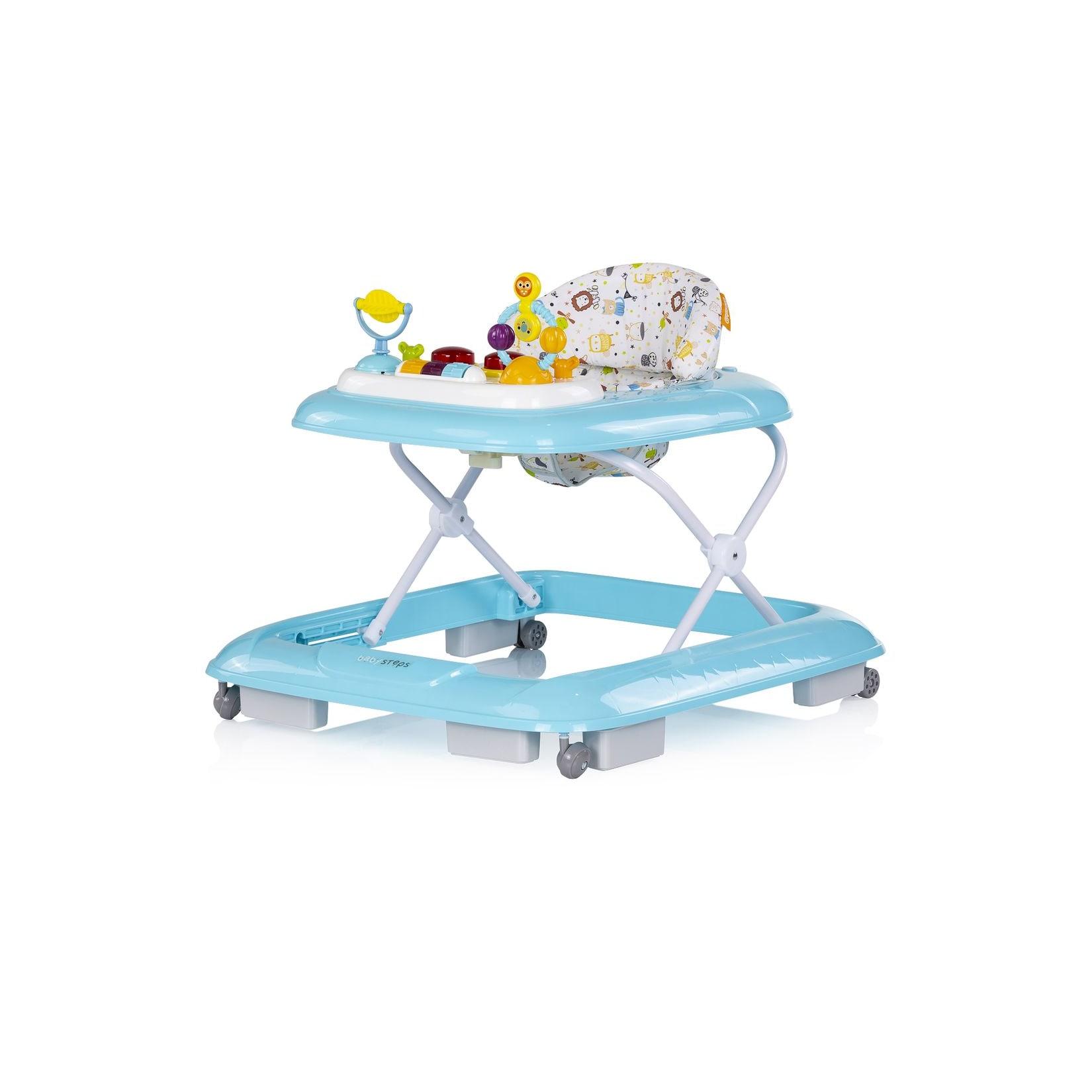Chipolino Lauflernhilfe Baby Steps Musik Spielpanel Räder Stopper klappbar Licht blau