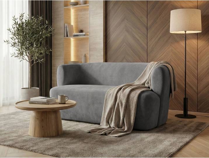 Beautysofa Sofa NORI 2-Sitzer Sofa Skandinavisches Minimalistisches Design, Modernes Lounge-Sofa, Perfekt für Wohnzimmer, Wartezimmer oder Empfangsbereich