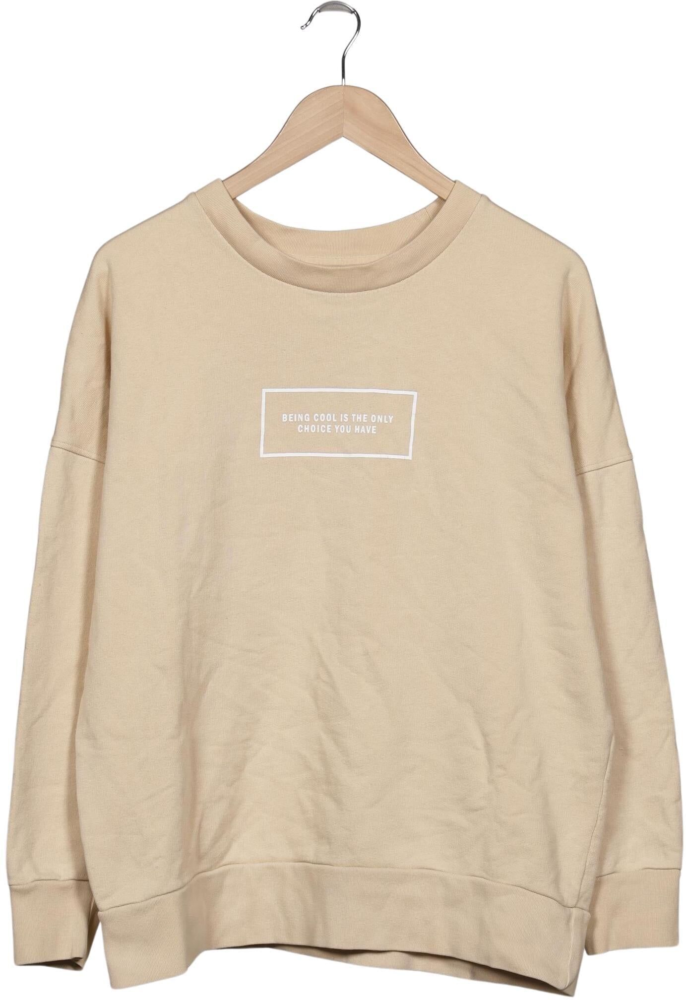 bershka Herren Sweater, Beige, Gr. XS, Baumwolle - Second Hand