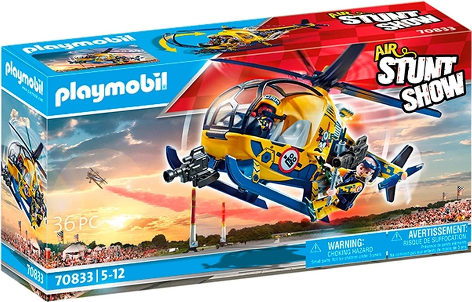 Playmobil Stuntshow 70833 Luchtacrobatiekshow met Filmcrew-helikopter