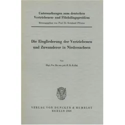 Untersuchungen zum deutschen Vertriebenen- und Flüchtlingsproblem., Fachbücher