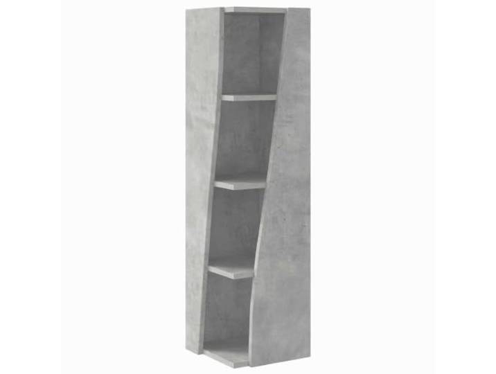 HKLGBVCR Eckschrank, 27,5 x 27 x 102 cm, Holz, Betongrau Platzsparende Regale, matte Oberfläche, Holz, Wandbefestigung inklusive, Montageanleitung (evtl. nicht in deutscher Sprache)