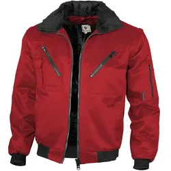 Pilotenjacke 4in1 einfarbig - M - Rot
