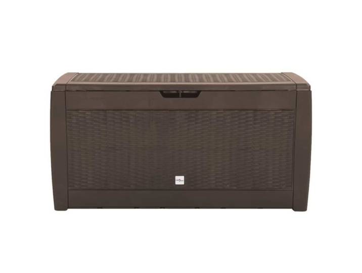 Coffre de jardin - ZERODIS - Marron - 119x48x60 cm - Polypropylène - 310 L