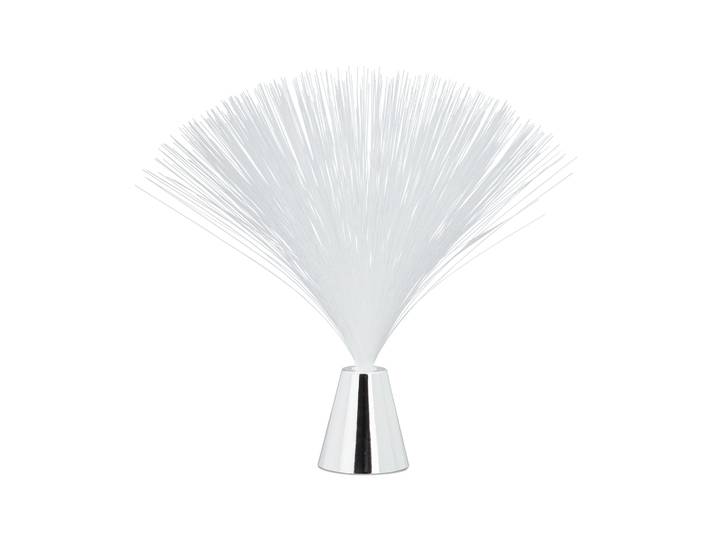 Glasfaserlampe mit Farbwechsel Weiss-Silber