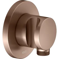 KEUCO IXMO Schlauchanschluss 59592290001 rotgold gebürstet, mit Brausehalter, Rosette rund