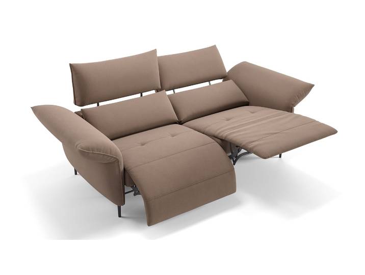 Stoff Relaxsofa BOSA 3-Sitzer Herz-Waage-Funktion Couch Sofagarnitur