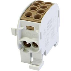 HoraeTec 080210-3-3 Hauptleitungsabzweigklemme Messing, PA Lichtgrau (RAL 7035), Braun 1polig 125 A 690 V Leiter-Typ = L