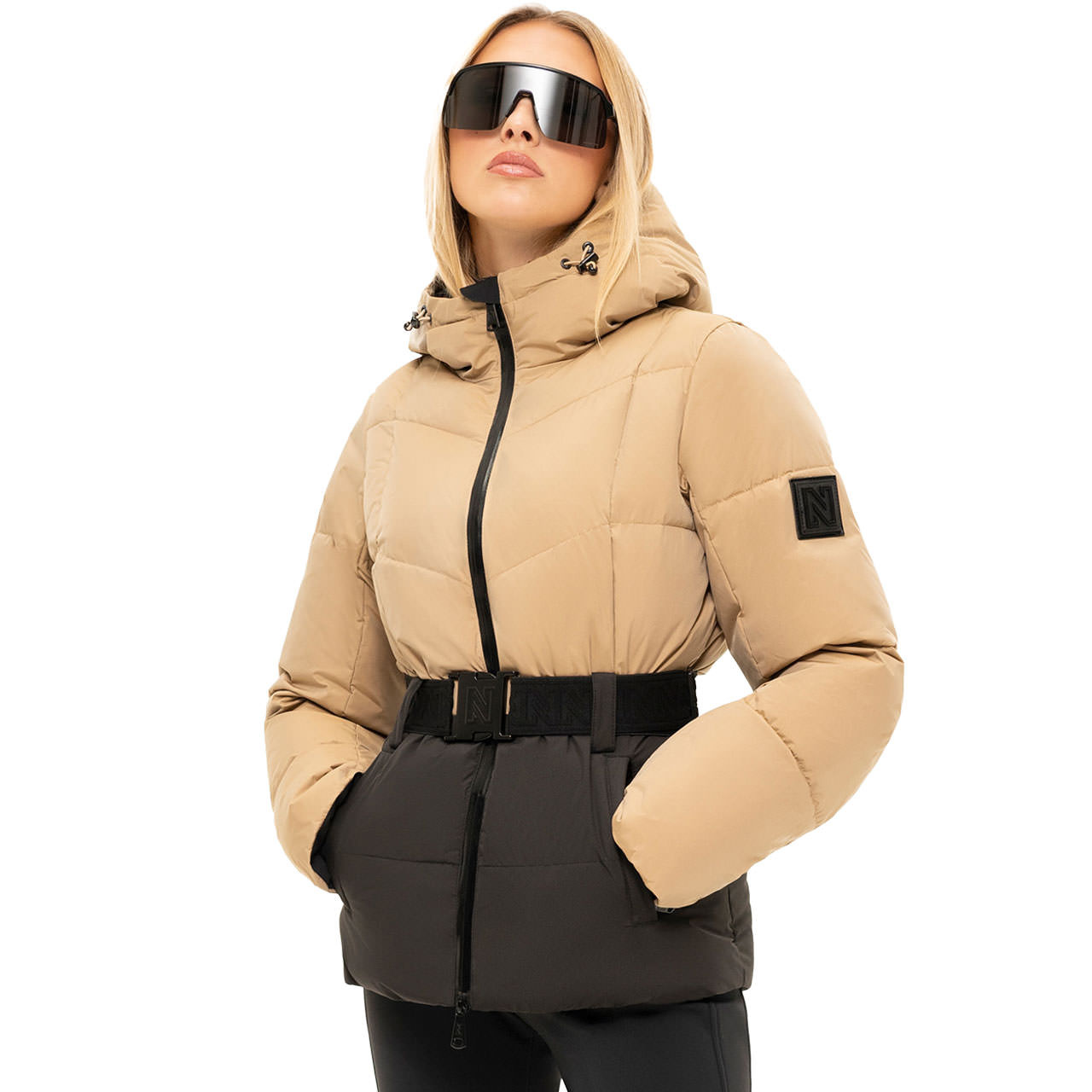 Nikkie Damen Skijacke NATELAND CONTRAST hummus - 38