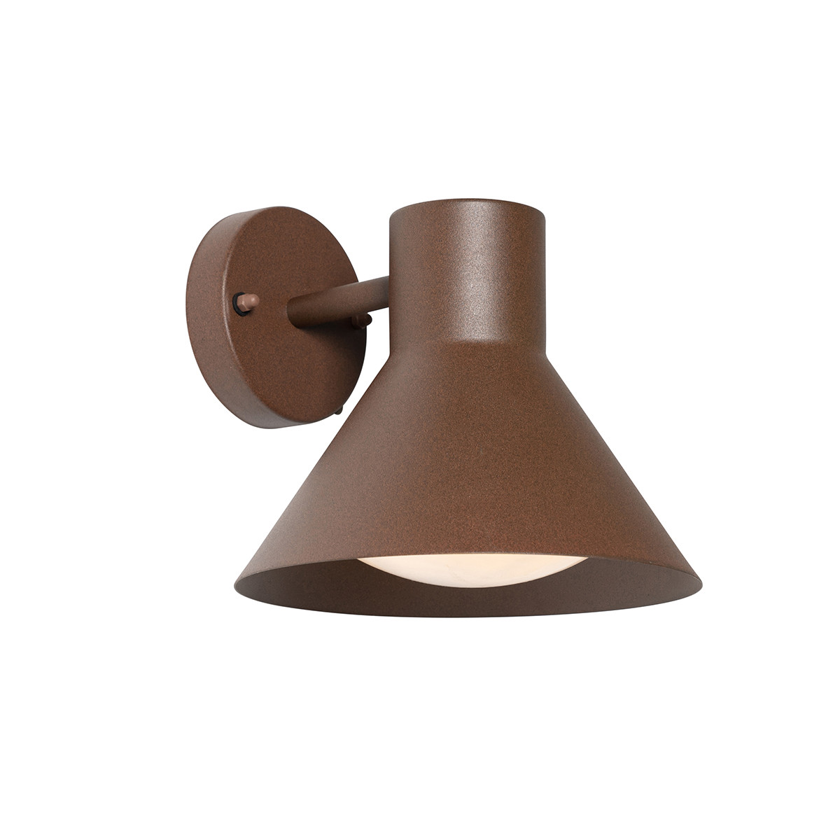 Qazqa Industriële Buitenwandlamp Bruin Kegel IP44