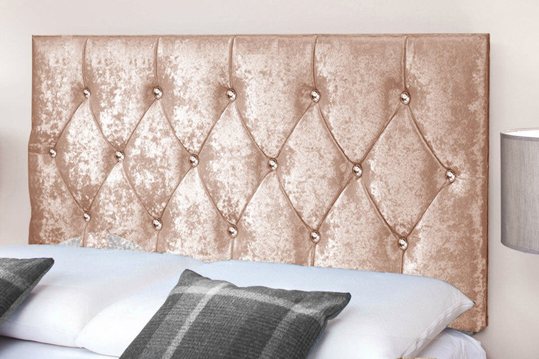 Rosdorf Park Upholstered Velvet Headboard Champagne Super King (6')