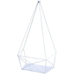 Décoshop26 - Wandhängendes Regal dekoratives weißes Metallregal 44 x 23 x 11 cm 04_0008679