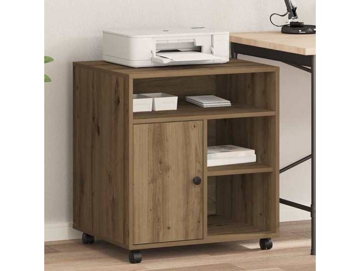 (ON SALE)Meuble/Armoire pour imprimante Support d'imprimante - chêne artisanal - 60x50x67 cm EU544208