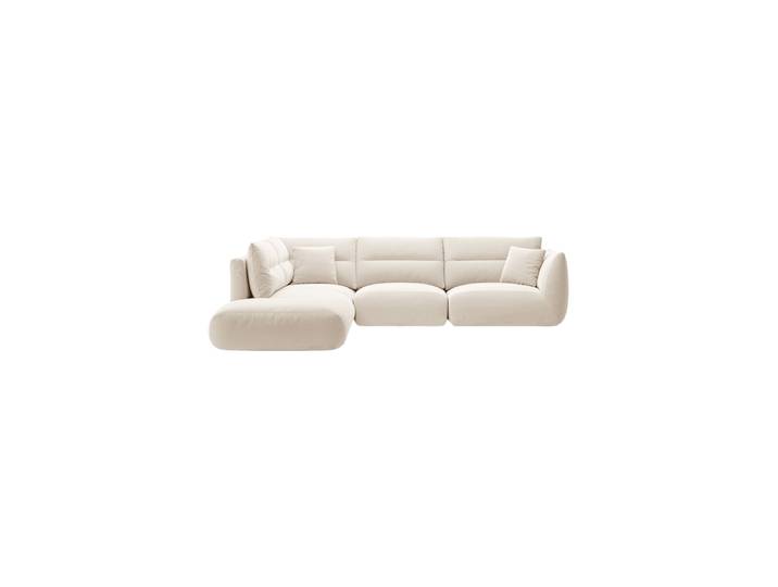 7-Sitzer Design Ecksofa „Maurie“ Samt Ivory CXL by Christian Lacroix