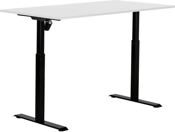 Sun-Flex I Hæve-Sænkebord, 160x80, Sort/hvid