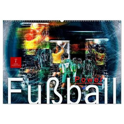 Fußball Power (Wandkalender 2027 DIN A2 quer), CALVENDO Monatskalender