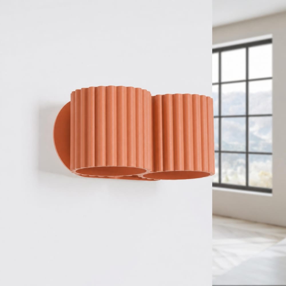 Sollux Lighting Applique aluminium ocre rouge h 10 cm Rouge 21x0x12cm