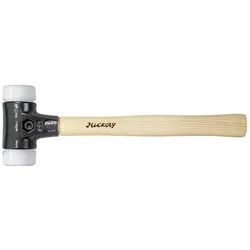 Wiha Schonhammer Safety sehr hart/sehr hart mit Hickory-Holzstiel, Rund-Schlagkopf 50 mm