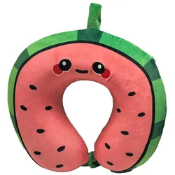 Puckator Relaxeazzz Foodiemals Wool The Watermelon travel pillow, Reisekissen, Orange, Gelb