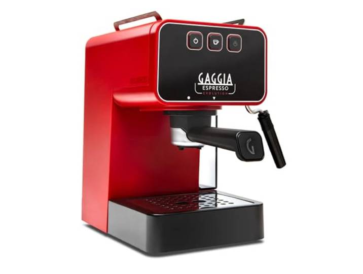 Gaggia Espresso Evolution Red PID Kesseltemperaturregler Kaffeemaschine Made in Italy Automatische Vorbrühautomatik Siebträger 53 mm Espressomaschine mit Pumpe Amerikanisch