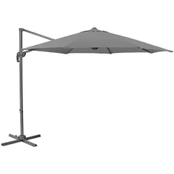 SVITA Ampelschirm Sonnenschirm Alu dreh schwenk Schirm Garten Terrasse Grau