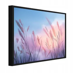 BILDER mit Rahmen Pampasgras Natur Rosa 100x70 cm