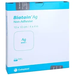 BIATAIN Ag Schaumverband 10x10 cm nicht haftend