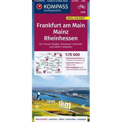 KOMPASS Fahrradkarte 3348 Frankfurt a.M., Mainz, Rheinhessen 1:70.000, Sonstige von , KOMPASS Freytag & Berndt, 978-3-99121-436-6